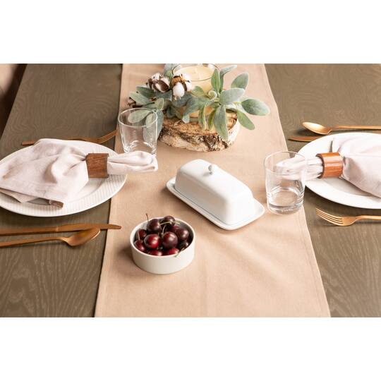 DII® 108" Solid Heavyweight Fringed Table Runner